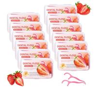 600 arcos dentales con sabor a fresa para el cuidado dental - Hilo dental para limpiar los dientes y eliminar la placa y los restos de comida.
