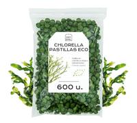 600 Comprimidos de Chlorella BIO (3000 mg/dia) - Alga Chollera en capsulas o pastillas - Rica en Fibra Vegetales - 300gr