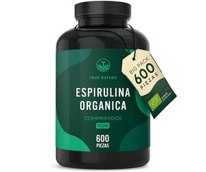 600 Comprimidos de Espirulina Ecologica - 4000mg/día - 100% Natural Alga Spirulina Bio, Biológico Proteina Vegana, Testada en Laboratorio, alta dosificación, sin aditivos -TRUE NATURE