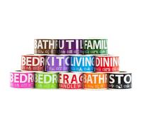 600 etiquetas de mudanza para casa de 3 dormitorios. 50 etiquetas por habitación, 12 rollos de etiquetas codificadas por colores. Etiqueta frágil incluida. Para cajas de mudanza, suministros de