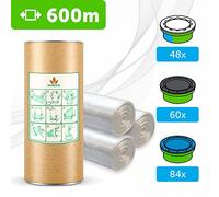 600 M - ECO Recarga compatible Tommee Tippee | para pañales | equivalente 60 recambios | Producido en Europa + rollo de cartón para rellenar fácil | Anti olor +