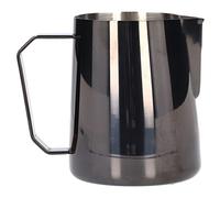 600 ml de lango de café de acero inoxidable leche de café tazón de espuma de espuma con boca puntiaguda (Pistola negra 600ml (sin logotipo))