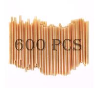 600 pajitas de cóctel biodegradables de 5 pulgadas hechas de fibra de caña de azúcar, compostables ecológicas, resistentes, para bebidas calientes y frías, no empañadas, empaquetadas en 200 unidades