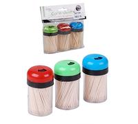 600 PALILLOS DE DIENTES "ESSENTIALS" 3 COLORES SURTIDOS GRIS/TAUPE/ROJO