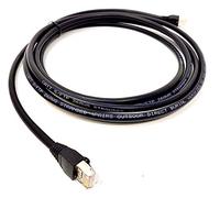 600 pies Cat7 al aire libre impermeable Ethernet cable de entierro directo (600 MHz) blindado (cobre puro) chaqueta resistente PE