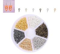 600 Pieza Mini Ojo Tornillo Perno Cáncamos de Acero,4x8mm Ganchos de Tornillo Ojal con Rosca para Madera,Para Manualidades,Bricolaje,Decoración Y Joyería Atornillables Pernos de Ojo Ojal