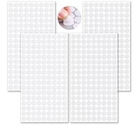 600 Piezas Adhesivo Redondo 10mm,300 Pares Adhesivo Doble Cara Redondo(Blanco)