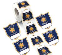 600 piezas de etiqueta engomada de la insignia de la policía etiqueta engomada del partido del policía etiqueta engomada de la etiqueta del nombre de la etiqueta engomada de la etiqueta engomada de la etiqueta engomada del policía del