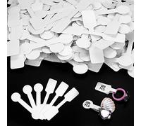 600 piezas de etiquetas de precio de joyería en blanco, etiquetas de precio de 5 x 1,5 cm, etiquetas autoadhesivas para collar, aretes, pulsera, anillo, etiqueta de identificación de precio (2 formas)