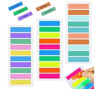 600 piezas de marca de página adhesiva, anotación libro reposicionable transparente con regla para leer notas, libros, suministros de oficina, hogar, escuela (3 paquetes - Morandi, Coloured,