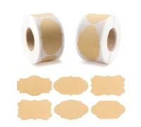 600 Piezas Pegatinas Navidad para Regalos, 3cm x 5cm Etiquetas Regalo Naidadad, Autoadhesivo Etiquetas Regalo Nariad para Cosméticos, Decoraciones Artesanales, Botellas y Latas, Artesanías(marrón-5)