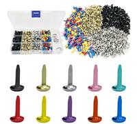 600 Piezas Pins Divish Pins Splits Pins de Remolinos de aleación de Zinc de 8 * 15mm Pins Divididos Pins Pastel Mini Brads Metal Fasteners, para Proyectos de Papel de Bricolaje de Estampado de Papel