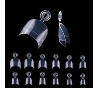 600 Piezas Puntas de Uñas, 12 Tamaños Francesa Uñas Acrilicas Media Tapa Tips Uñas, Acrilicas Puntas de Uñas Postizas para Manicura Decoración, Transparente