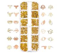 600 piezas signo del zodiaco uñas aleación doce constelaciones conjunto aleación para decoración de uñas accesorios de fabricación de joyas