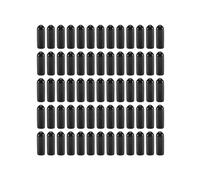 600 Piezas Tapas de Goma para Extremos 4 mm ID PVC Cubierta Tapa de Perno de Tubo Redondo Protectores de Rosca Negro