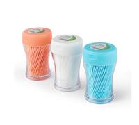 600 púas dentales de plástico de doble cabeza, púas de hilo dental suave, cepillo interdental, varillas de hilo dental portátil, herramienta de limpieza de cepillo dental oral, 200 unidades/caja de