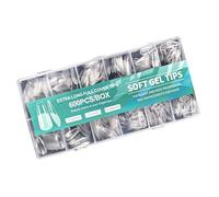 600 uñas postizas a presión con punta de cristal mate, varios tamaños para una fácil manicura en casa, elegantes uñas ABS sin costuras