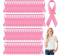 600 unidades de cintas rosas, insignias al por mayor del Mes de Concientización sobre el Cáncer de Mama, insignias para recaudación de fondos