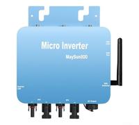 600 W 800 W para MPPT inversor de red solar con entrada de CC 20 V 60 V, salida de onda sinusoidal pura y conectividad WiFi para monitoreo de energía (800 W)
