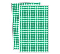 6000 Piezas, 8mm Gomets Colores Surtidos Pegatinas Redondo Adhesivos - Verde
