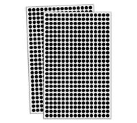 6000 Piezas, 8mm Gomets Negros Surtidos Pegatinas Redondo Adhesivos - Negra