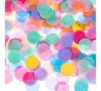 6000 Piezas Confeti Colorido, 50g, 2,5 cm Confeti de Papel Redondo, Decoracion Mesa para Cumpleaños, Bodas, Fiestas