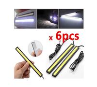 (6000K-3000K dorado) Nueva luz de circulación diurna LED COB de 6 x 17 cm, impermeable, CC 12 V, fuente