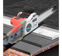 6000RPM Motosierra Eléctrica Para Hormigón, 5800/6500W Motosierra Para Hormigón, Con 2 Cadenas De Diamante Y 2 Placas Guía, 35/48cm Profundidad De Corte(480mm)