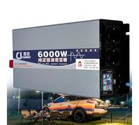 6000W 8000W Inversor Onda Pura CC 12V 24V 48V 60V 72V a CA 110V / 230V Onda Sinusoidal Pura Convertidor De Voltaje Conversor Transformador de Corriente Inversor del Coche(6000W,12Vto110V)