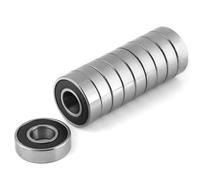 6001-2RS Deep Groove Ball Bearings (12x28x8mm) | 10 Pcs Rubber Sealed Bearings for Industrial Machines/Cars/Appliances | High Temp & Water Protected Bearings