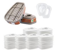 6001 Filtros de Protección Respiratoria, con 50 Piezas Filtros de Algodón Cartuchos, Compatibles con 6100/6200 / 7501/7502 / 6502/6800 3M Filters, pour Protección Respiratoria (1)