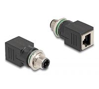 60061 - Adaptador Delock M12 de clavija de 4 pines con codificación D a conector hembra RJ45 recto