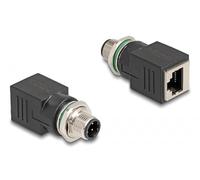 60061 - Adaptador Delock M12 de clavija de 4 pines con codificación D a conector hembra RJ45 recto