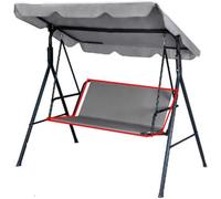 600D Funda de Asiento de Jardín para Mecedora, Funda de Repuesto para Columpio de Jardín, Antipolvo Anti-UV Impermeable Muebles Fundas, para Silla Mecedora de Jardín(Gray,58*20*20in/148*50*50cm)