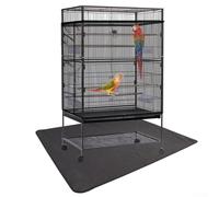 600D Impermeable Jaula de Pájaros Piso Mat Fondo Antideslizante A Prueba De La Suciedad Pet Cage Liner Clean Negro 122x91.4cm Estable Para Pájaros