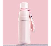 600ml / 20oz, Termo con Pajita, Vaso Térmico, 2 Formas de Beber, Antideslizante y A Prueba de Fugas, Ideal para Estudiantes y Trabajadores de Oficina(Pink)