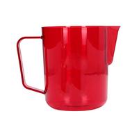 600ml Acrylic Coffee Pitcher Cup With Eagle Mouth Type Water Outlet Anti Break Frothing Pitcher (Red)