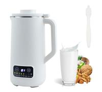 600ml Máquina de Leche de Soja, Licuadoras para Zumos Máquina para Hacer Leche de Nueces con 10 Acero Inoxidable Cuchilla Mezclador de Cocina Múltiple para Nueces Arroz Cereales (Blanco)