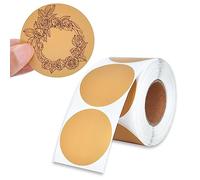 600PCS 50mm Etiquetas Adhesivas Redondas, Autoadhesivas Etiquetas Pegatinas Circulares, Pegatinas de Puntos de Etiquetas, Pegatinas de Etiquetas de Impresora Térmica para oficina venta minorista hogar