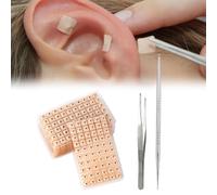 600pcs Acupuncture Semillas de Oreja, Adhesivas Desechables para Masaje de Oídos, Semillas Prensa Orejas, Acupresión de Semilla de Oreja con Acupuntura Masaje Pen y Pinzas, Masaje De Relajación
