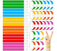 600pcs Pulseras Identificativas de Neón, 6 Colores, Pulseras de Papel Resistente al Agua, Adecuada para Entradas de Eventos/Festivales/Conciertos