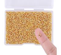 600Piezas Mini Ganchos de Tornillo de 5mm con Aro de 10mm Acero Inoxidable hembrillas, Ganchos de Metal con rosca Cancamos Pequeños para Resina, Joya, Cuenta y Plástico