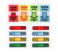 600uds/6 Paquetes Flechas Adhesivas, Sign Here Adhesivo Pestañas de Firma Adhesivo Banderas de Mensajes para Documentos Cuadernos Hogar Oficina Suministros Escolares (Rojo 2)