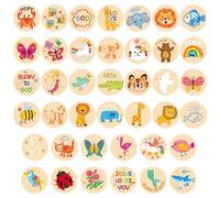 600uds Pegatinas Cristianas Autoadhesivas de 2,5cm, Religiosas Lindas de Pascua, Jesús para Manualidades (Estilo Animal)