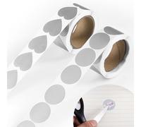 600uds Pegatinas para Raspar, 2,5cm Redondas y con Forma de Corazón Autoadhesivas para Crear Tus Propias Pegatinas para Raspar para Creación de Tarjetas de Rifa (Plata)