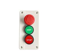 600V 10A apagado-encendido-apagado parada de arranque NC parada de emergencia NO rojo verde Control circuito eléctrico interruptor de botón plano 1 Uds(Start Stop)