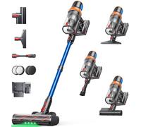 600W/50KPa Aspiradora sin Cable,65 Mins Autonomía,Aspirador Escoba Vertical con Cepillo Antiácaros,Pantalla Táctil,Función Aromática,Carga en Pared,Anti-Enredos,Luz LED,Adecuado Suelos/Sofás/Mascotas