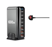 600W GaN Fast 3.0 USB tipo C con 8 puertos 5C3A PD cargador para teléfonos y tabletas Ta Design B0K3 portátil