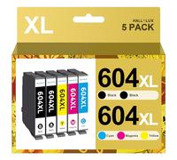 604XL - Cartuchos de Tinta para Epson 604 604XL Multipack 604 para Epson XP 2205 XP 3200 XP 4200 XP 3205 XP 4205 para Workforce WF 2930 WF 2935 WF 2910 (2 Negros, 1 Cian, 1 Amarillo, 1 Magenta)
