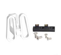 6061 Adaptador de estante delantero de aluminio compatible con y para bicicletas plegables DAHON para la configuración del portador de carga frontal (plata)